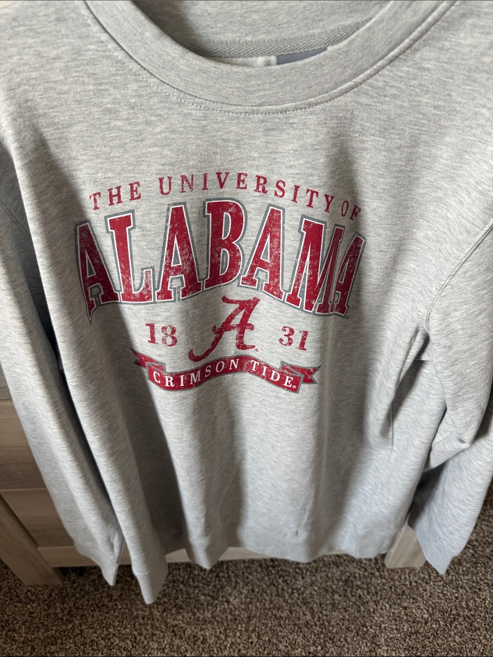 The University of Alabama Crimson Tide Gray Crewneck Sweatshirt